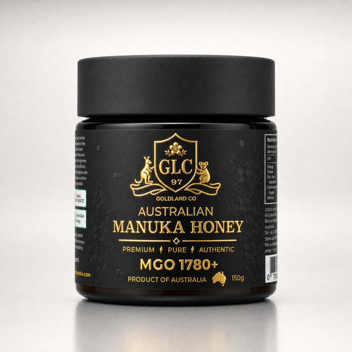 Goldland Co 150 g jar of Australian Manuka Honey MGO 1780+